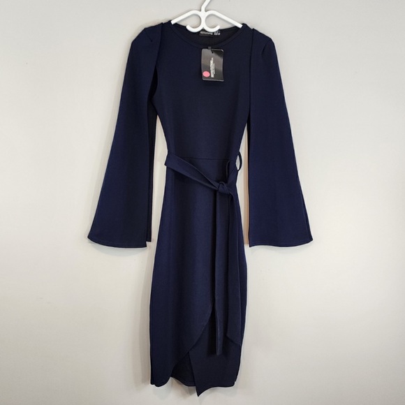PrettyLittleThing Cape Style Midi Dress Sz. 4 NWT - Picture 4 of 12